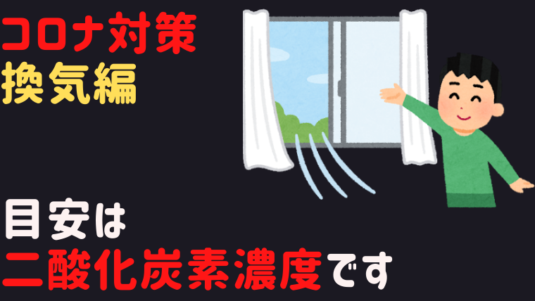 コロナ対策 換気編　目安は二酸化炭素濃度です